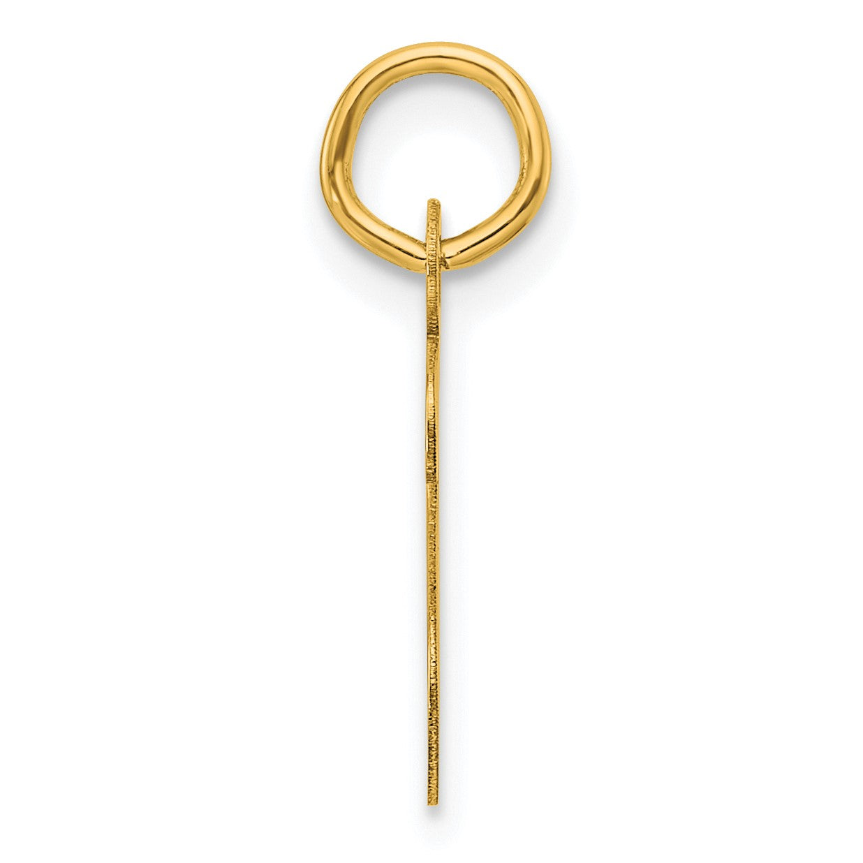 14K  Slanted Block Letter S Initial Charm