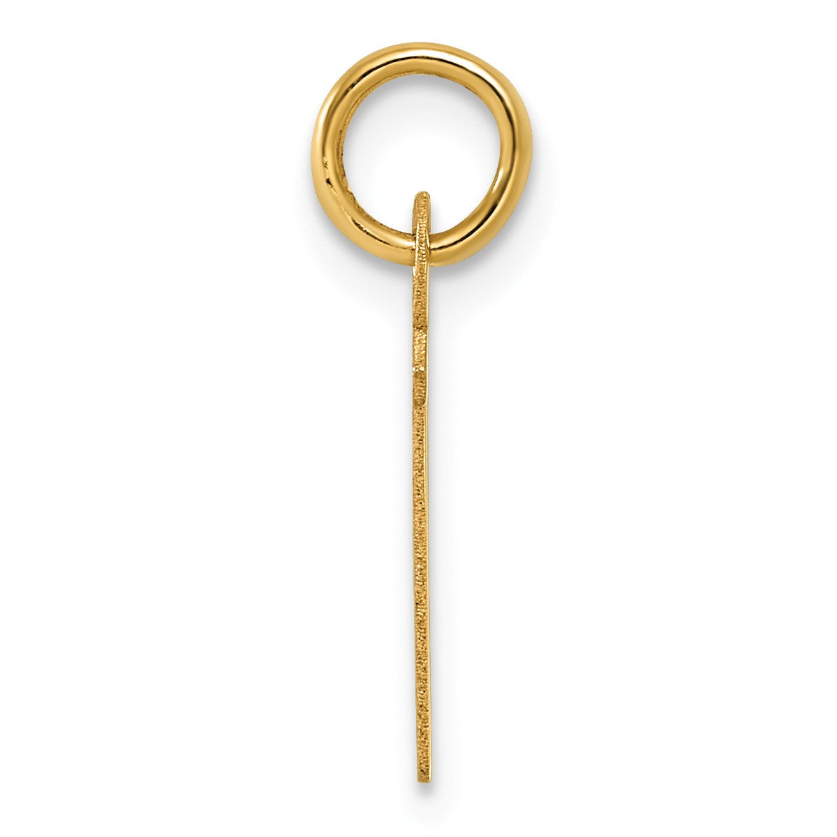 14K  Slanted Block Letter T Initial Charm