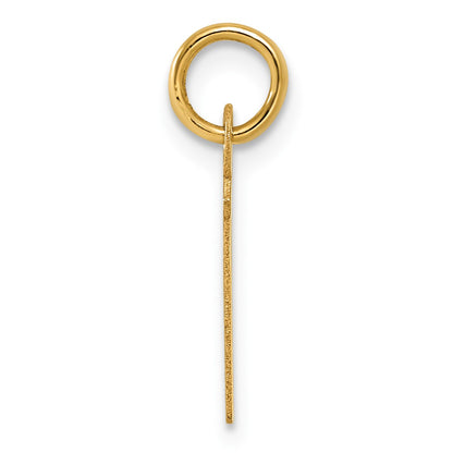 14K  Slanted Block Letter T Initial Charm