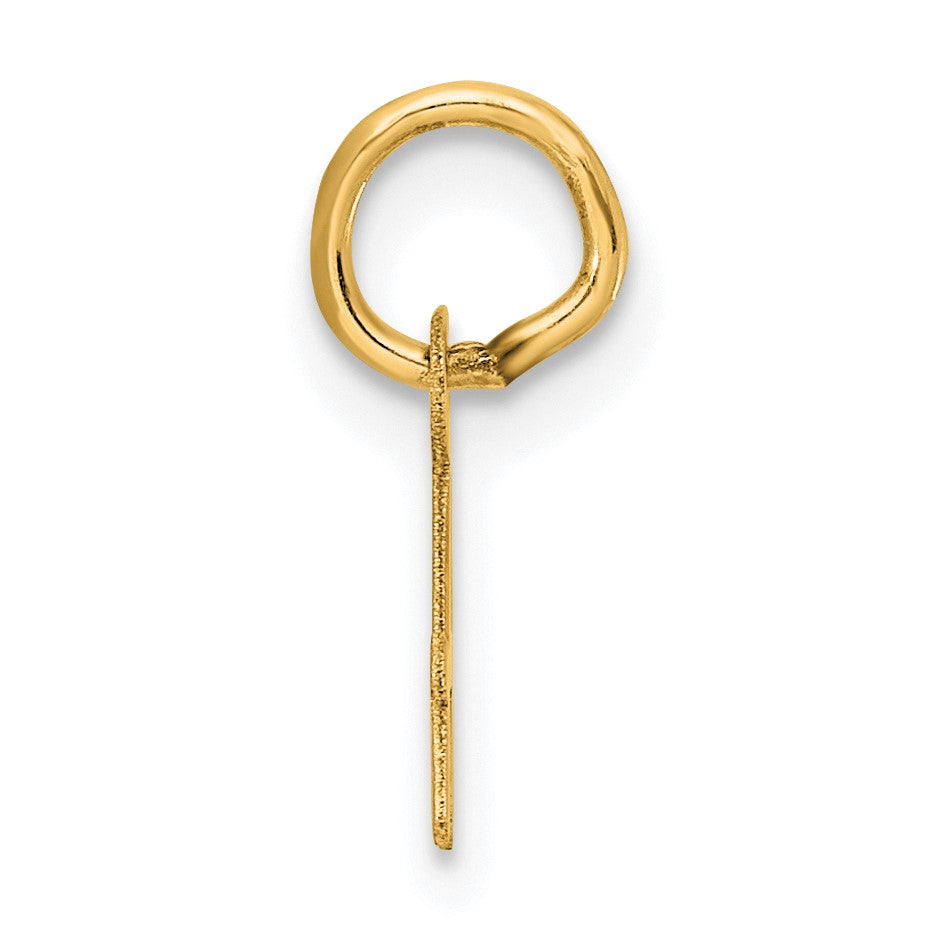 14K Small Script Letter A Initial Charm