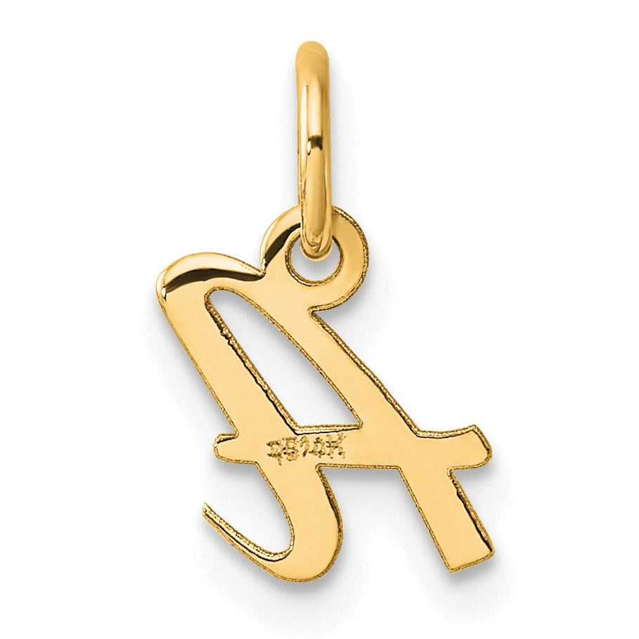14K Small Script Letter A Initial Charm