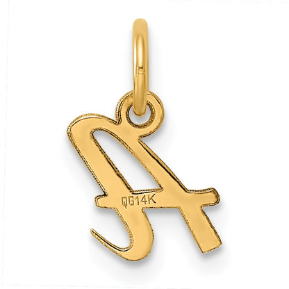14K Small Script Letter A Initial Charm