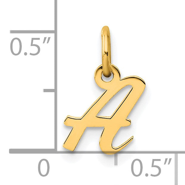 14K Small Script Letter A Initial Charm