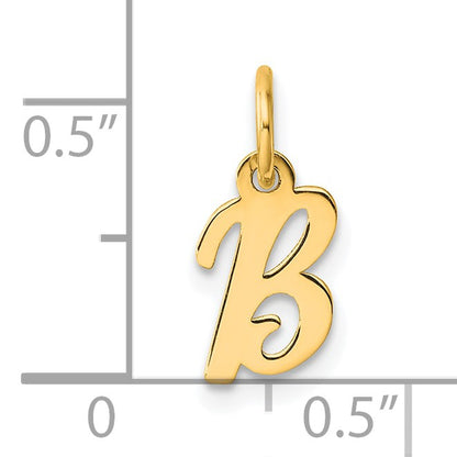 14K Small Script Letter B Initial Charm