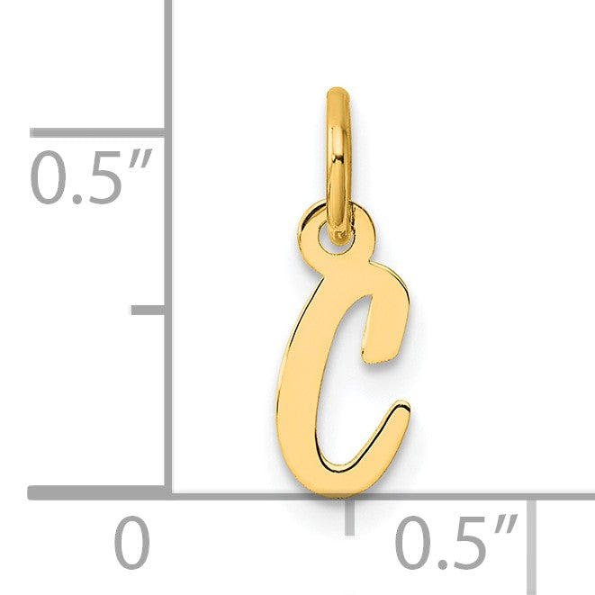 14K Small Script Letter C Initial Charm