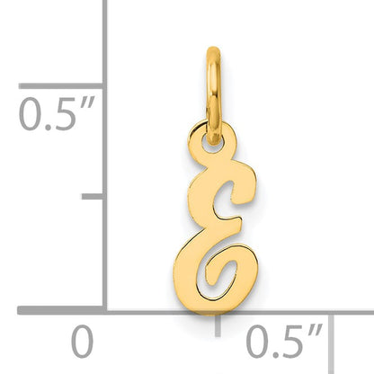 14K Small Script Letter E Initial Charm