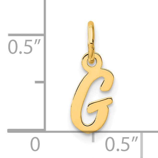 14K Small Script Letter G Initial Charm