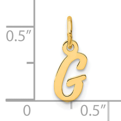 14K Small Script Letter G Initial Charm