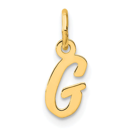 14K Small Script Letter G Initial Charm