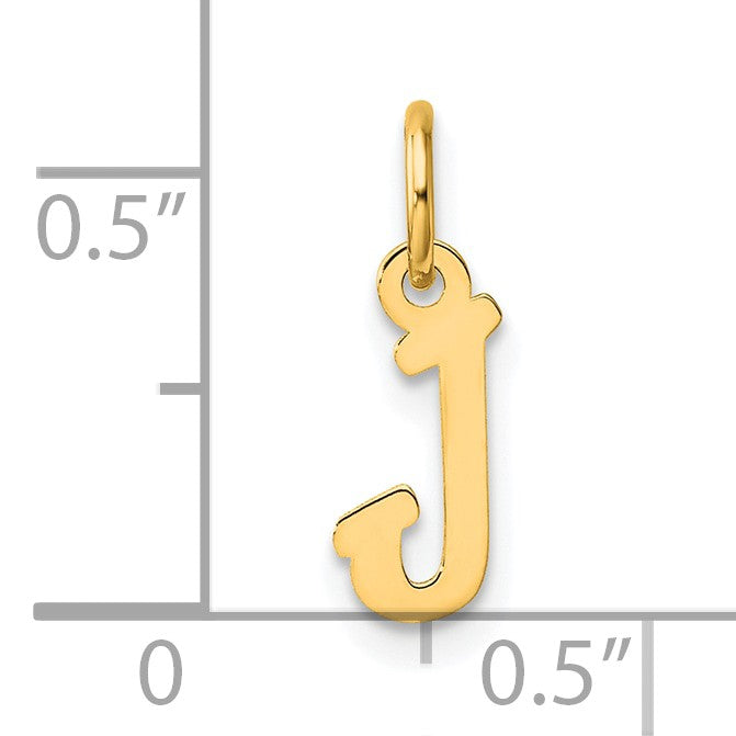 14K Small Script Letter J Initial Charm