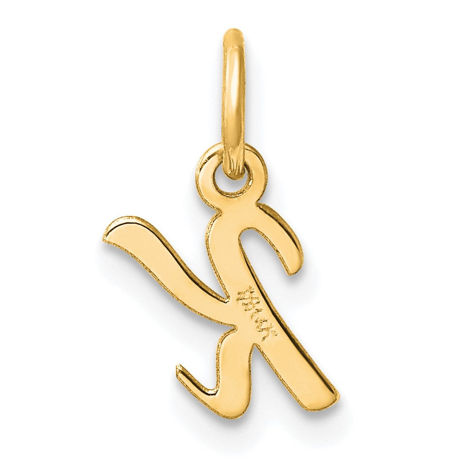 14K Small Script Letter K Initial Charm