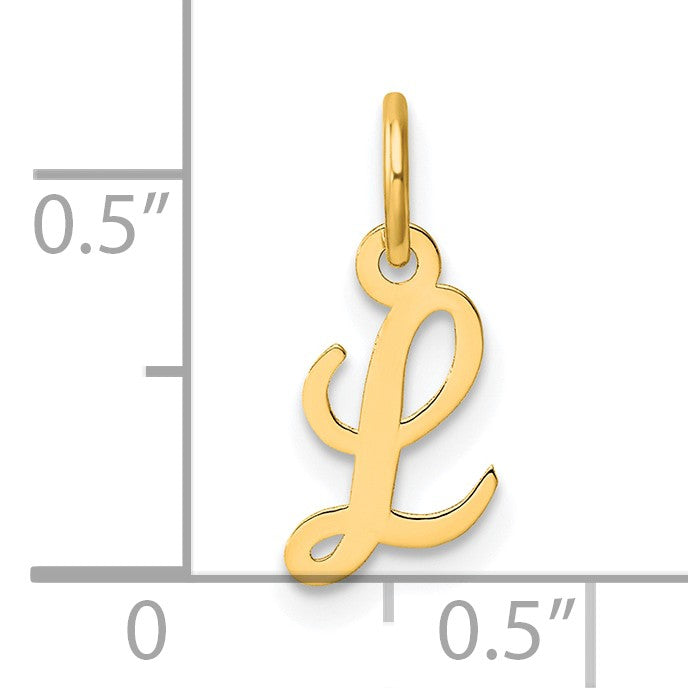 14K Small Script Letter L Initial Charm