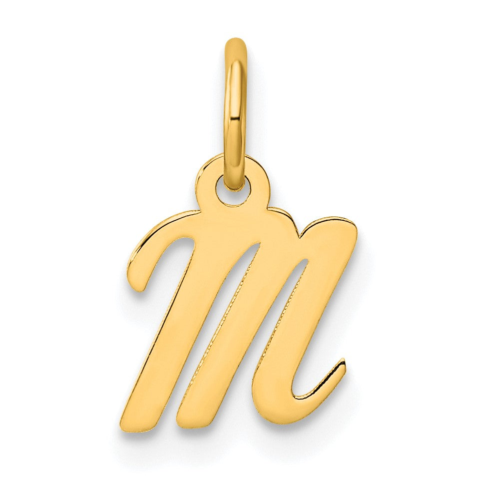 14K Small Script Letter M Initial Charm