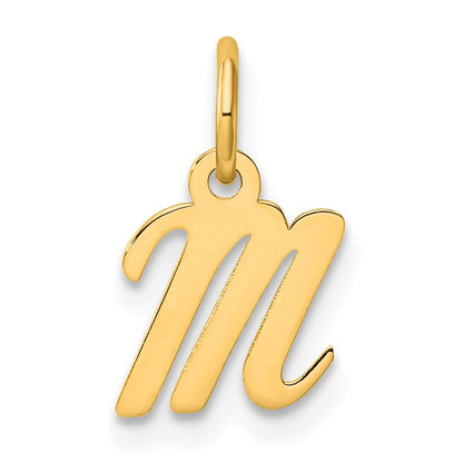14K Small Script Letter M Initial Charm