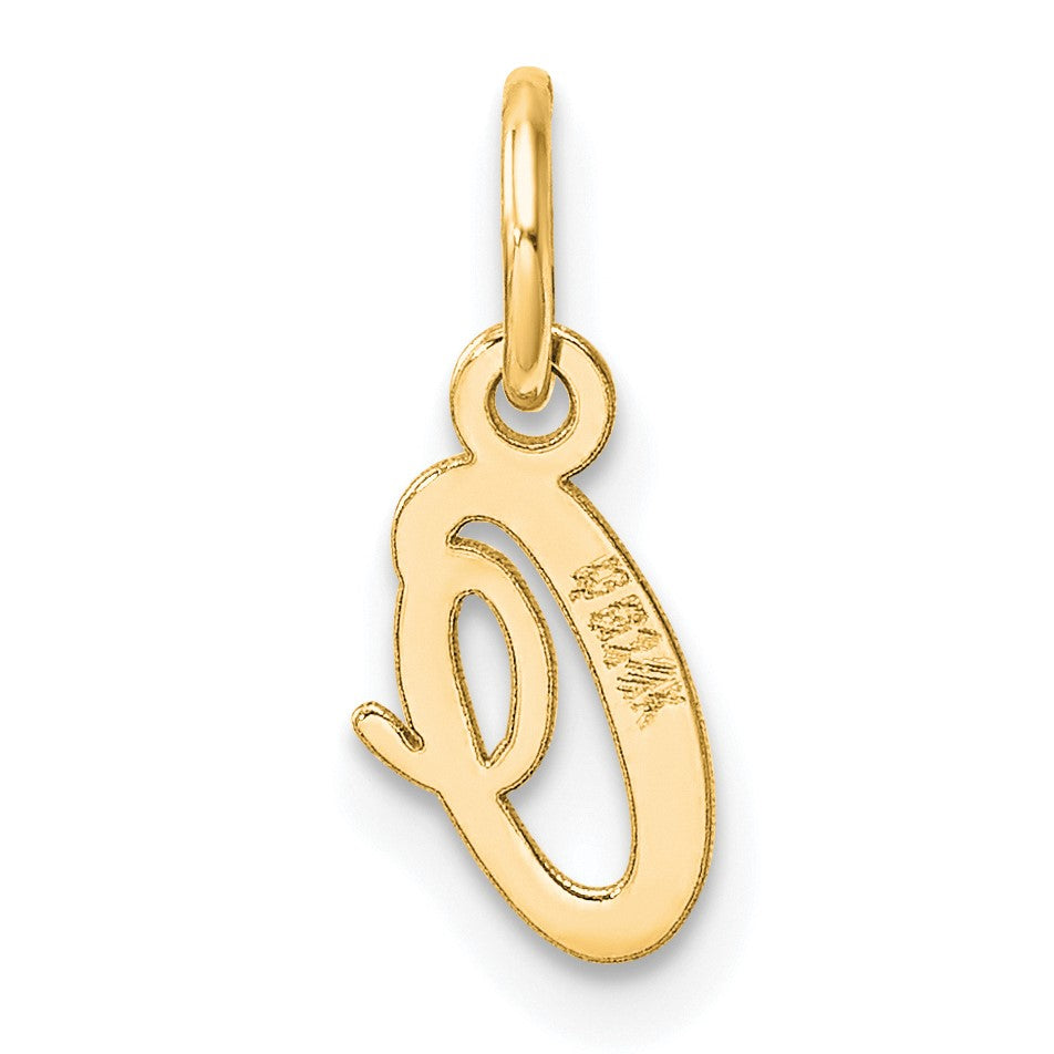 14K Small Script Letter O Initial Charm