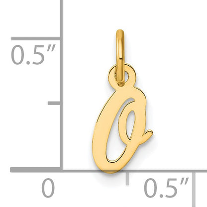 14K Small Script Letter O Initial Charm