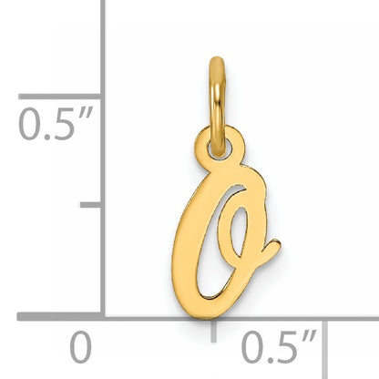 14K Small Script Letter O Initial Charm