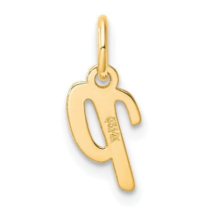 14K Small Script Letter P Initial Charm