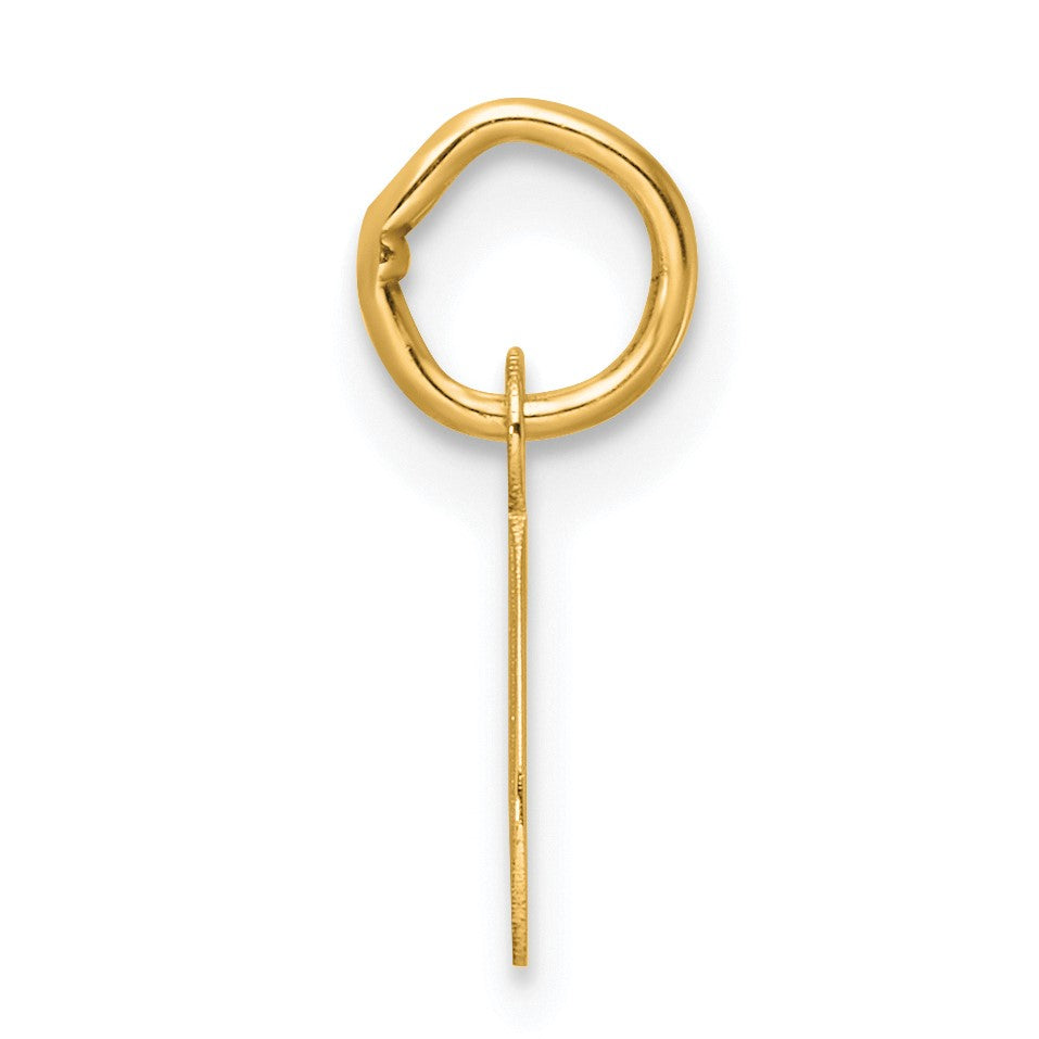 14K Small Script Letter Q Initial Charm