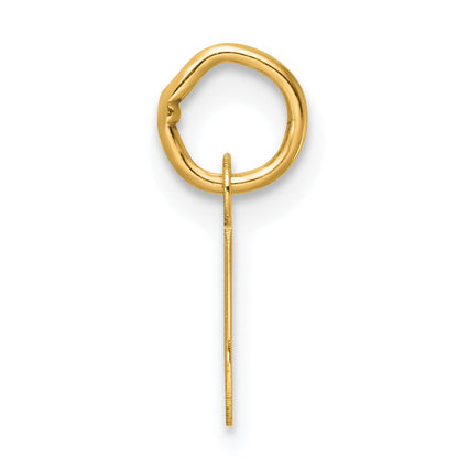 14K Small Script Letter Q Initial Charm