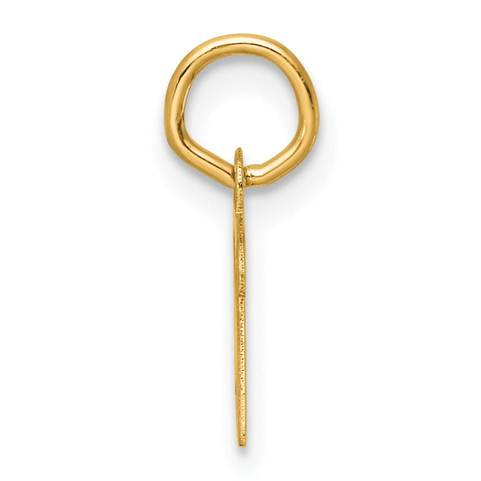 14K Small Script Letter R Initial Charm