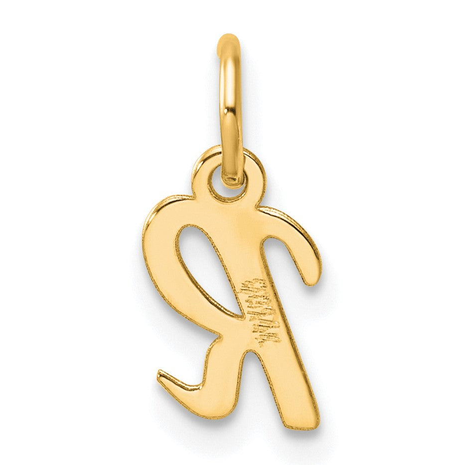 14K Small Script Letter R Initial Charm