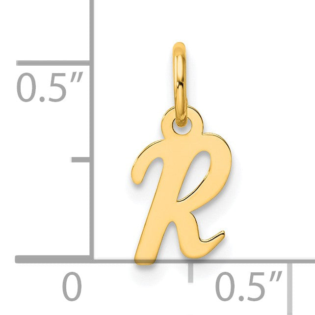 14K Small Script Letter R Initial Charm