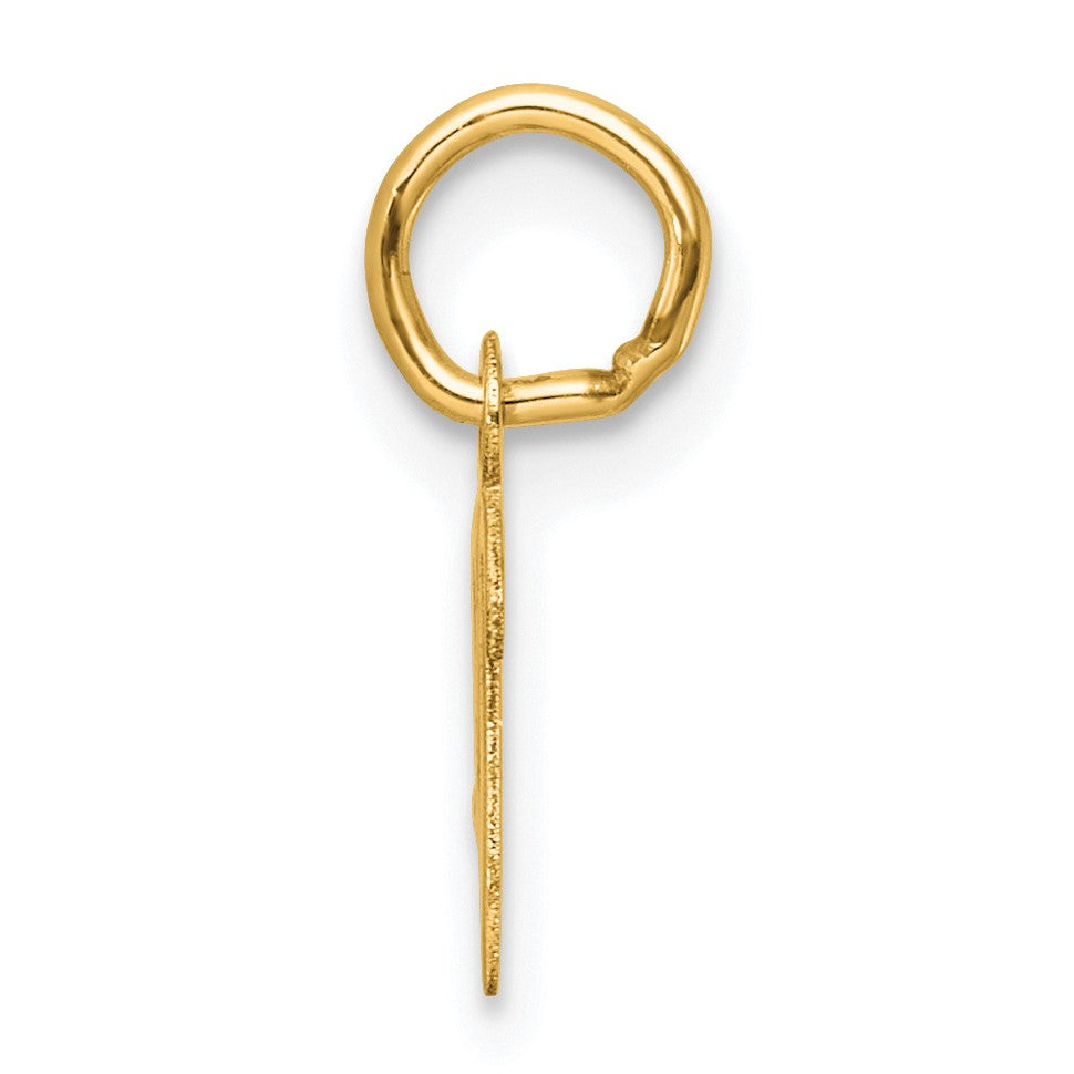 14K Small Script Letter V Initial Charm