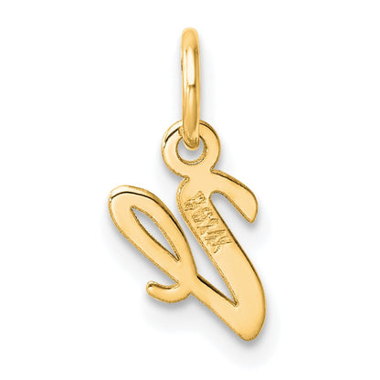 14K Small Script Letter V Initial Charm