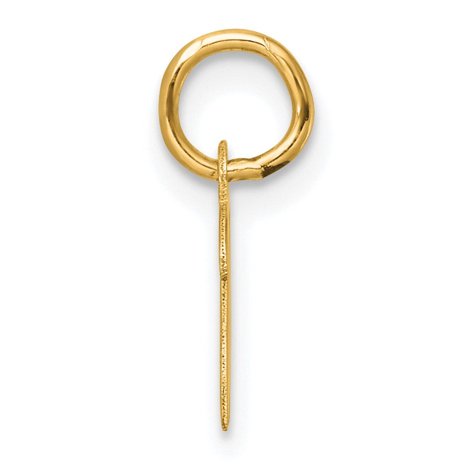 14K Small Script Letter W Initial Charm