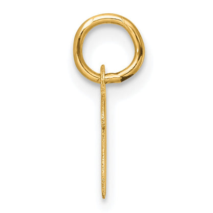 14K Small Script Letter W Initial Charm