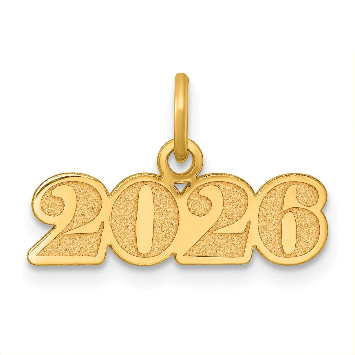 14k Polished and Satin Horizontal 2026 Charm