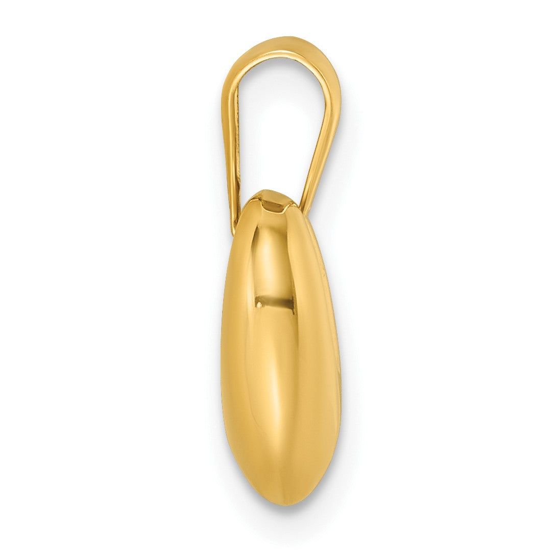 14K Polished Puffed Heart Pendant