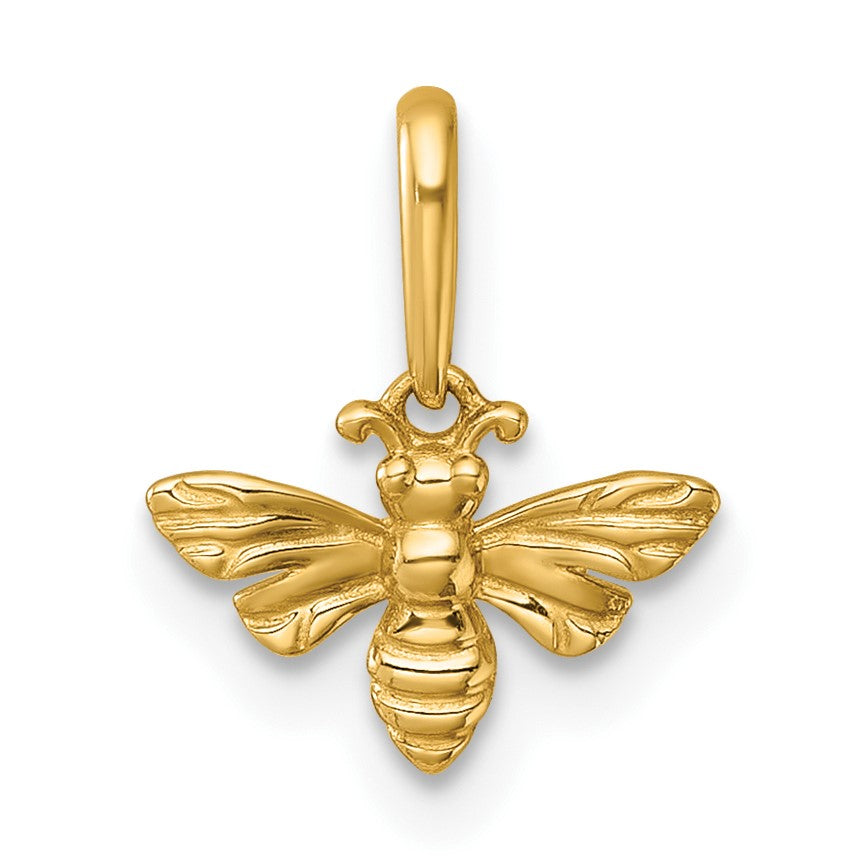 14k Polished Honey Bee Charm / Pendant