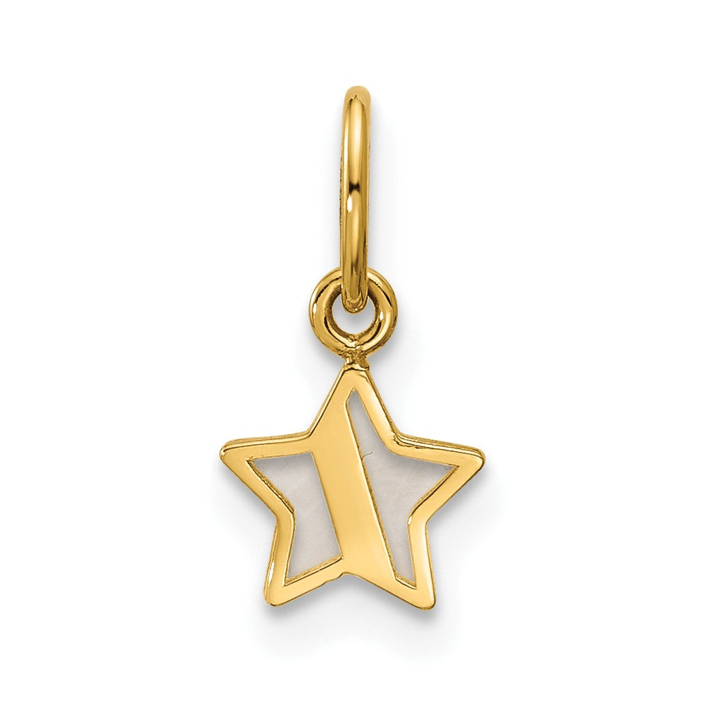 14K Polished Mother of Pearl Star Pendant