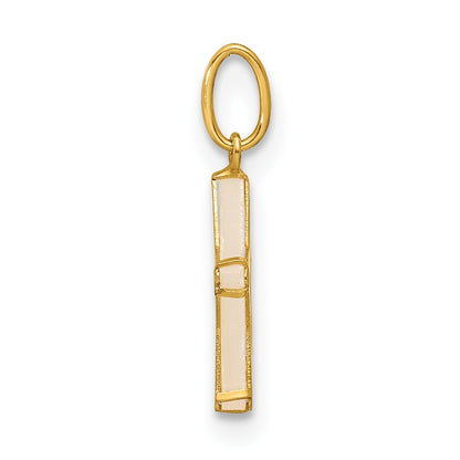 14K Polished Mother of Pearl Star Pendant