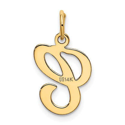 14KY Script Letter C Initial Charm