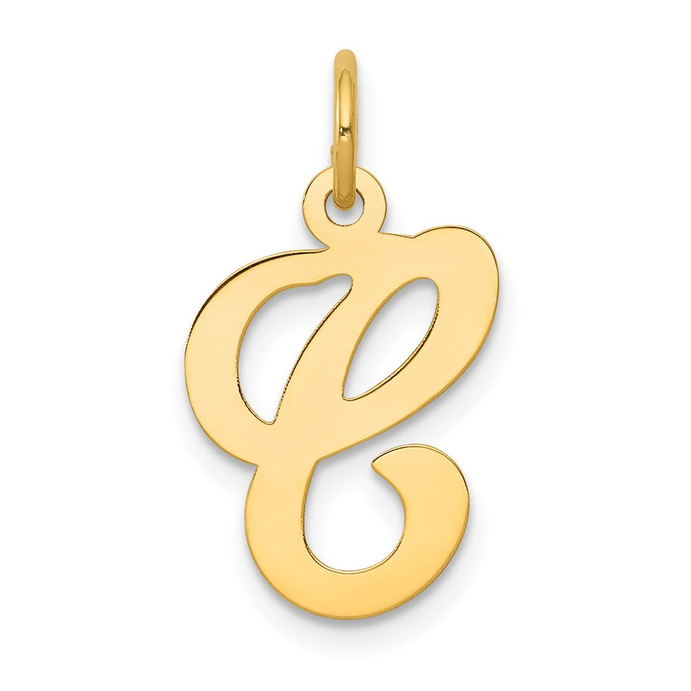 14KY Script Letter C Initial Charm