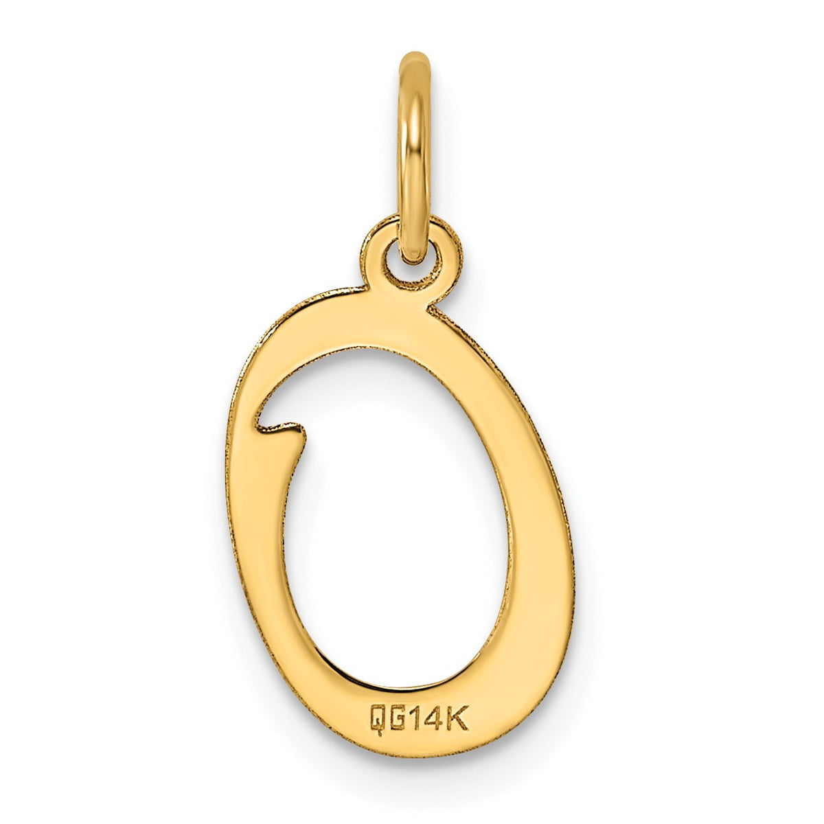 14KY Script Letter O Initial Charm