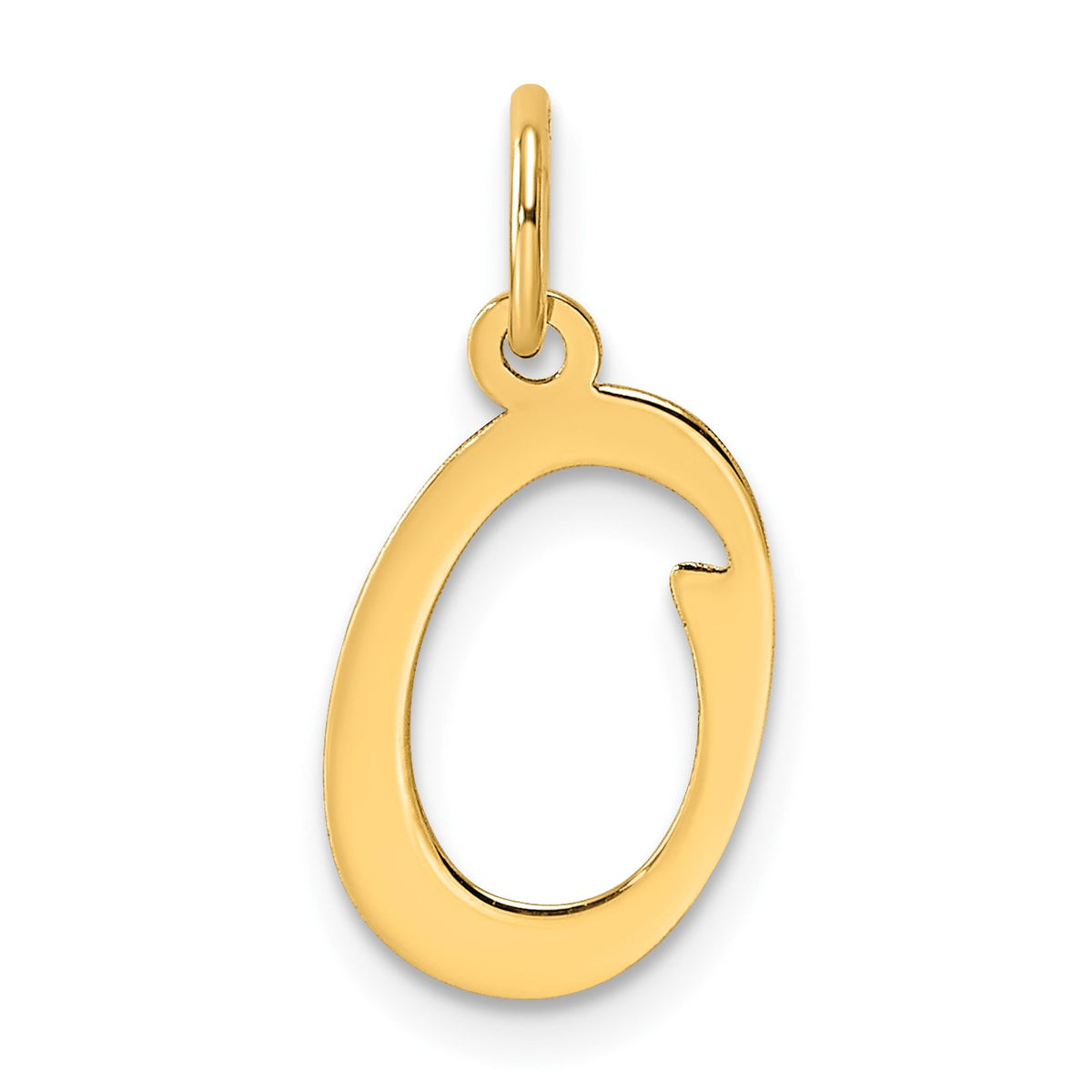 14KY Script Letter O Initial Charm