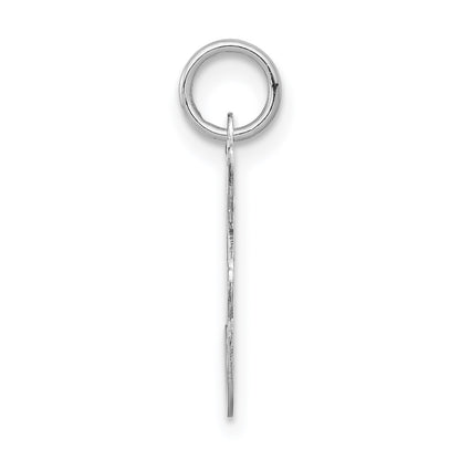 14KW White Gold Script Letter F Initial Charm