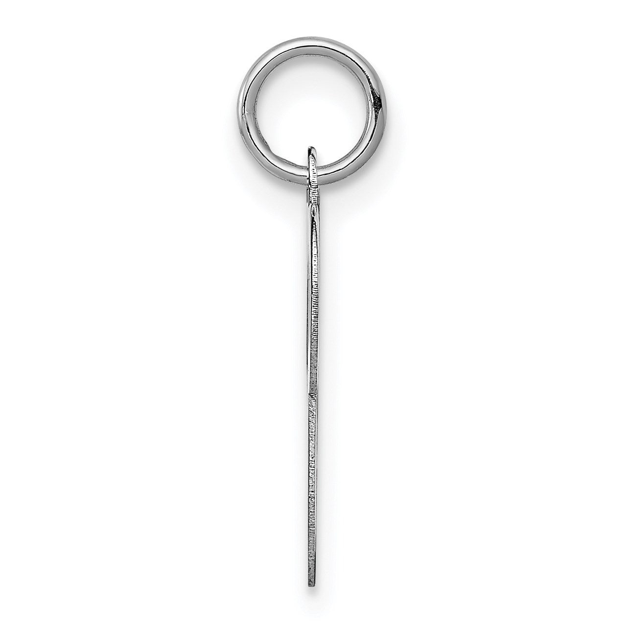 14KW White Gold Script Letter P Initial Charm