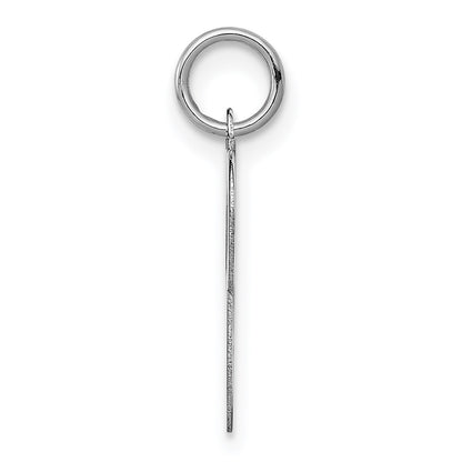 14KW White Gold Script Letter P Initial Charm