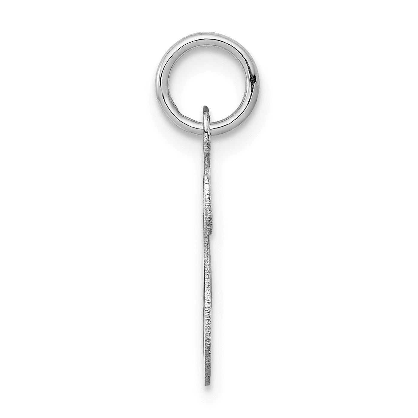 14KW White Gold Script Letter S Initial Charm