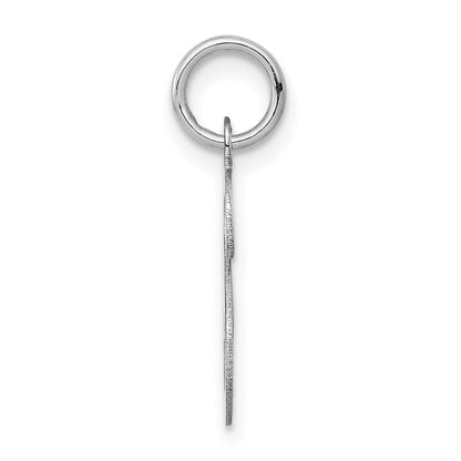 14KW White Gold Script Letter S Initial Charm