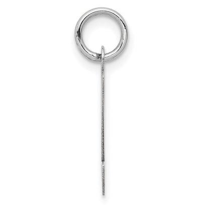 14KW White Gold Script Letter Z Initial Charm