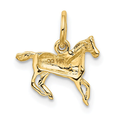 14k Polished Cantering Horse Charm