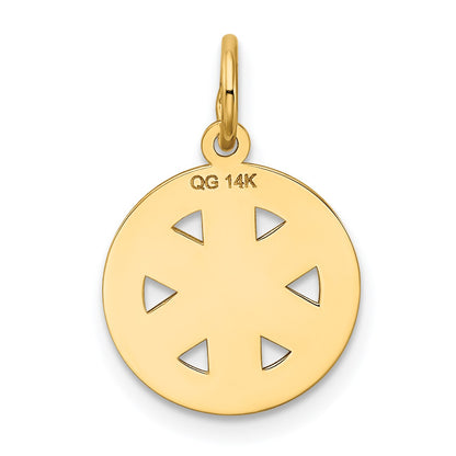 14k Small EMERGENCY MEDICAL TECHNICIAN Disc Charm