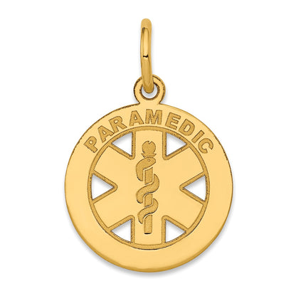 14k Small PARAMEDIC Medical Charm