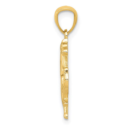 14k Rearing Horse Pendant